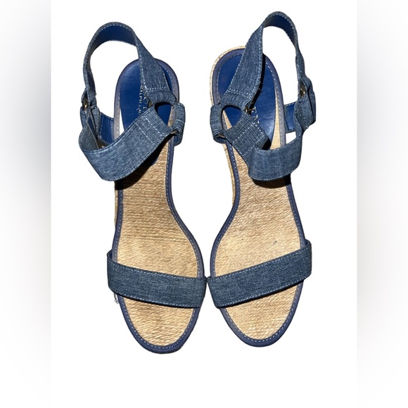 Ralph Lauren "Ilene" Wedge Sandals - Picture 2 of 4
